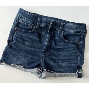 American Eagle Outfitters • Super High Rise Shorties Denim Blue Women's Shorts